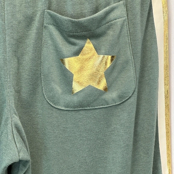 PJ Salvage Draw String Waist Gold Side Stripe Long Lounge Sleep Jogger Pants - Picture 6 of 9